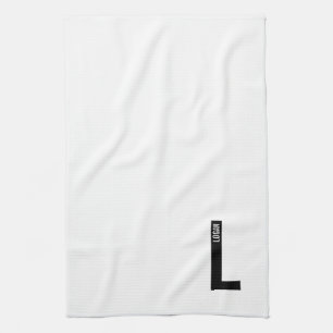 Moderne personalisierte fette Monogramm und Name Geschirrtuch