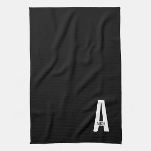 Moderne personalisierte fette Monogramm und Name Geschirrtuch