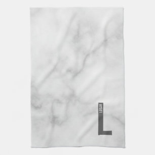Moderne personalisierte fette Monogramm und Name Geschirrtuch