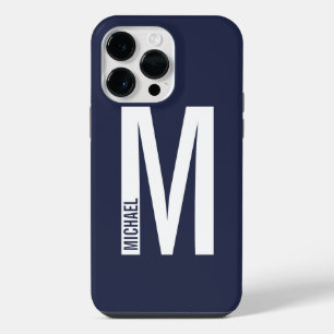 Moderne personalisierte fette Monogramm und Name iPhone 14 Pro Max Hülle