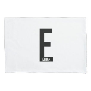 Moderne personalisierte fette Monogramm und Name Kissenbezug