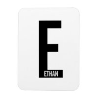 Moderne personalisierte fette Monogramm und Name