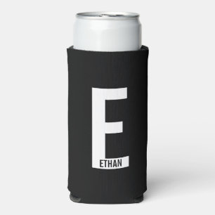 Moderne Personalisierte, fette Monogramm und Name  Selters Dosenkühler