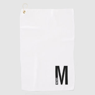 Moderne personalisierte fette Monogramm- und Namen Golfhandtuch
