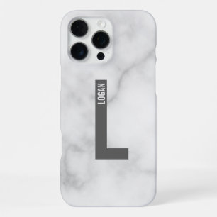 Moderne personalisierte fette Monogramm- und Namen iPhone 16 Pro Max Hülle