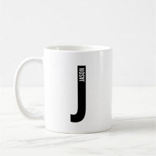 Moderne personalisierte fette Monogramm- und Namen Kaffeetasse