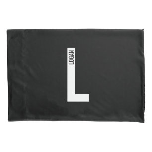 Moderne personalisierte fette Monogramm- und Namen Kissenbezug