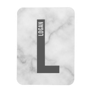 Moderne personalisierte fette Monogramm- und Namen Magnet