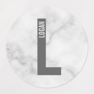Moderne personalisierte fettgedruckte Monogramm- u Etiketten