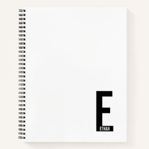 Moderne personalisierte fettgedruckte Monogramm- u Notizbuch
