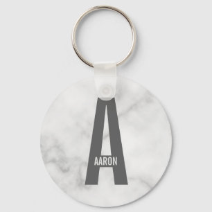 Moderne personalisierte fettgedruckte Monogramm un Schlüsselanhänger