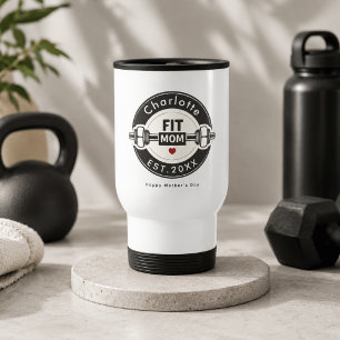 Moderne personalisierte Fit-Mum-Tumbler-Geschenk Reisebecher