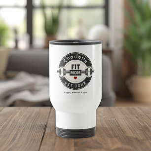 Moderne personalisierte Fit-Mum-Tumbler-Geschenk Reisebecher