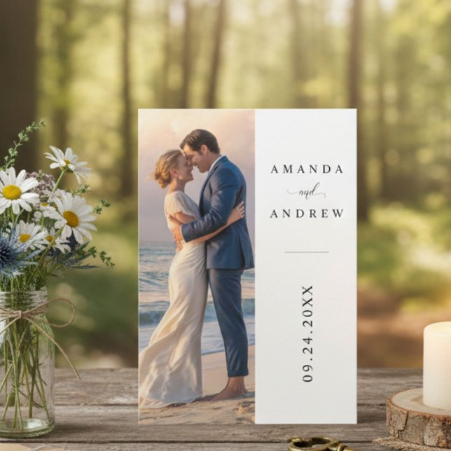 Moderne Personalisierte Foto-Hochzeitseinladung Einladung (Von Creator hochgeladen)