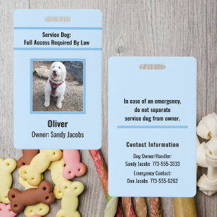 Moderne personalisierte Foto-ID für Servicehunde B Ausweis