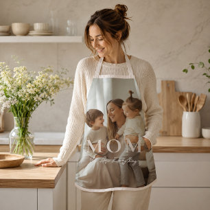 Moderne personalisierte Foto-MUTTER-Schürze Schürze