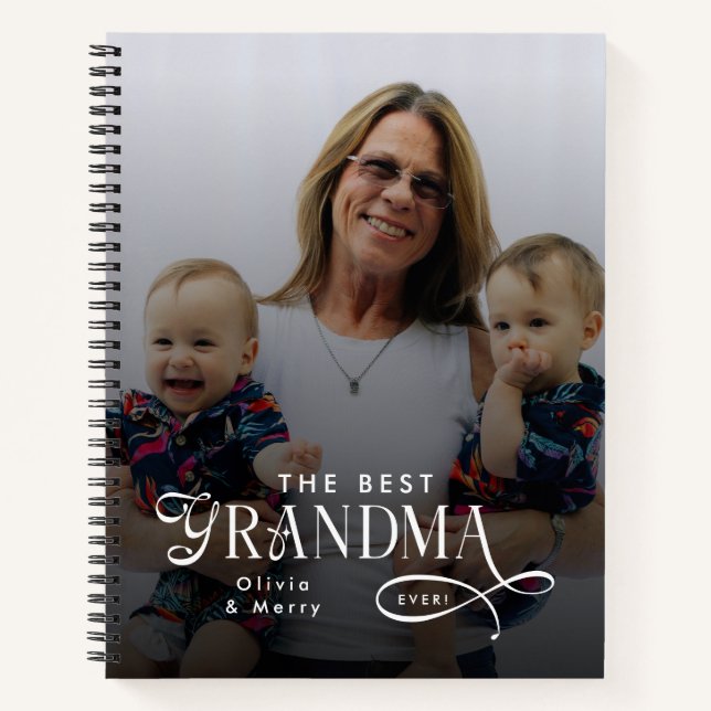 Moderne personalisierte Fotobilder - Beste Oma All Notizbuch (Vorderseite)