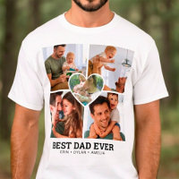 Moderne personalisierte Fotocollage 'Bester Vater 