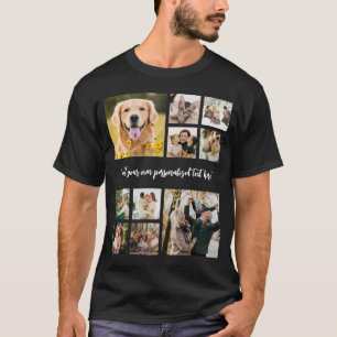 Moderne personalisierte Fotocollage mit 10 Fotos T-Shirt