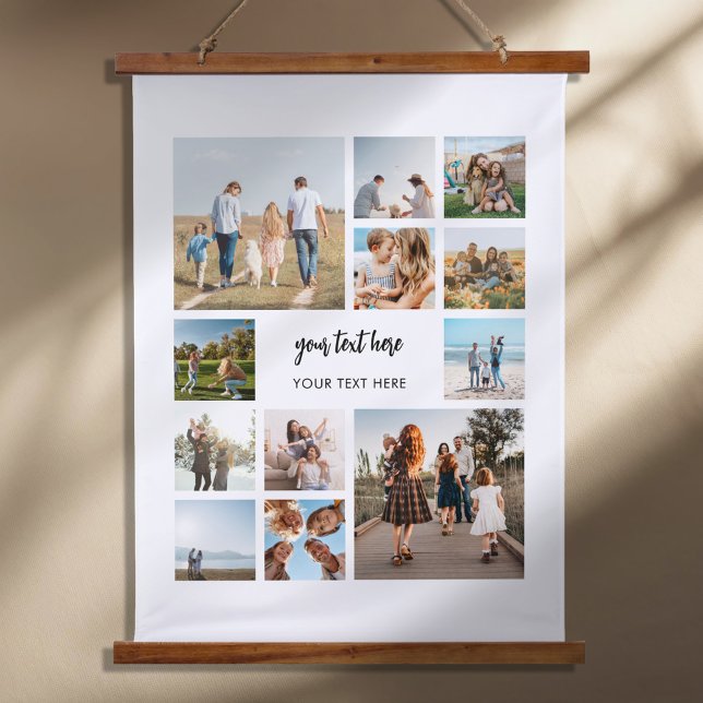 Moderne Personalisierte FotoCollage Wandteppich Mit Holzrahmen (Von Creator hochgeladen)