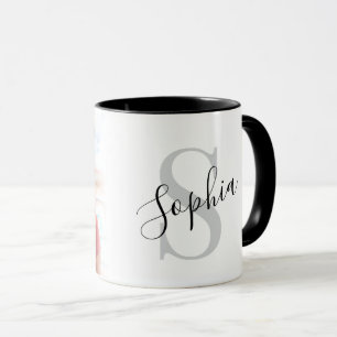 Moderne personalisierte Fotomonogramm Tasse