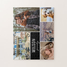 Moderne Personalisierte Fotosammlerfamilie Jigsaw Puzzle