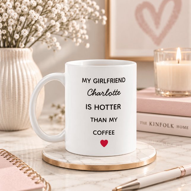 Moderne personalisierte Freundin Kaffeetasse (Von Creator hochgeladen)