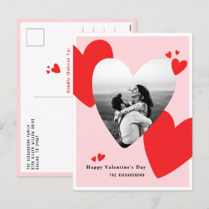 Moderne Personalisierte Frohe Valentinstag Foto Feiertagspostkarte