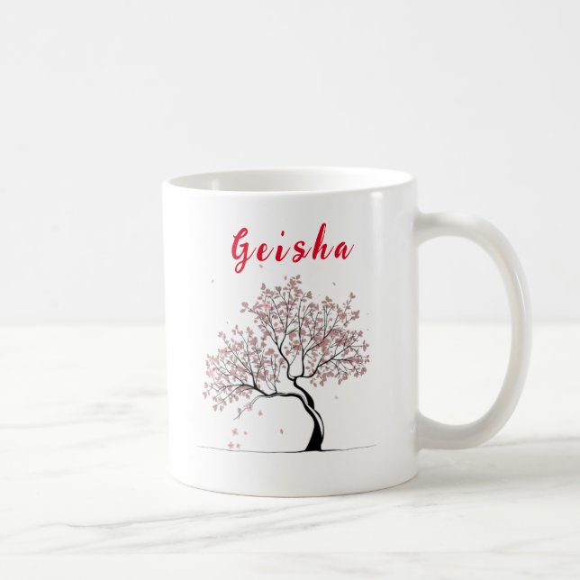 Moderne Personalisierte Geisha-Tasse Kaffeetasse (Rechts)