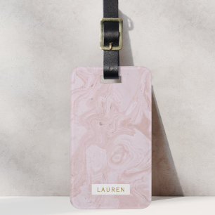 Moderne personalisierte Gepäckanhänger aus rosa Ma