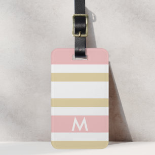 Moderne personalisierte Gepäckanhänger mit rosa-go