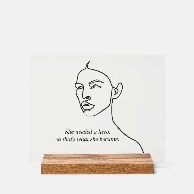 Moderne Personalisierte Girls Acrylschild (Vorderseite)