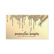 Moderne Personalisierte Gold Tropfen Notar Agent
