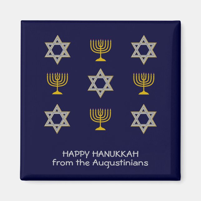 Moderne Personalisierte Hanukka Magnet (Vorne)
