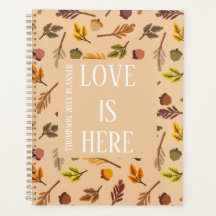 Moderne personalisierte Herbstmuster braun chic