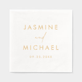 Moderne Personalisierte Hochzeit Servietten Mit Folie