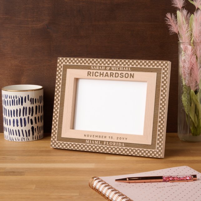 Moderne Personalisierte Hochzeitsgeschenke Geätzte Rahmen (Linke Ecke)