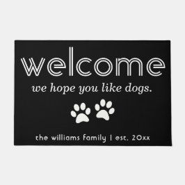 Moderne Personalisierte Hoffnung Sie mögen Hunde W Fußmatte