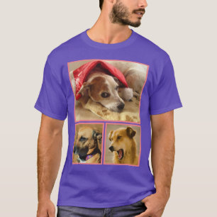 Moderne Personalisierte Hündin Lover Pet FotoColla T-Shirt