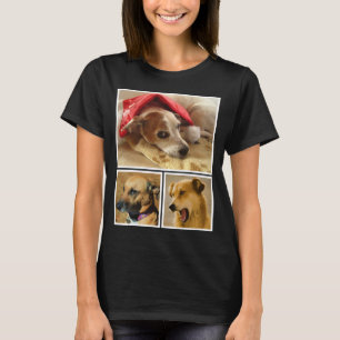 Moderne Personalisierte Hündin Lover Pet FotoColla T-Shirt