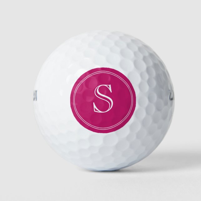 Moderne personalisierte Initiale und Name Golfball (Vorderseite)