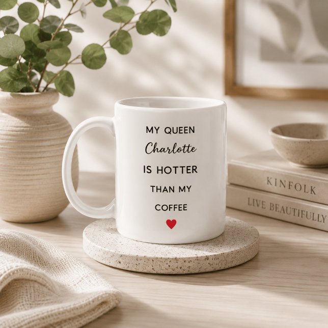 Moderne personalisierte Königin-Kaffeetasse Kaffeetasse (Von Creator hochgeladen)