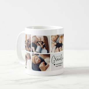 Moderne personalisierte 'Liebe dich Opa'-9-Foto- Kaffeetasse