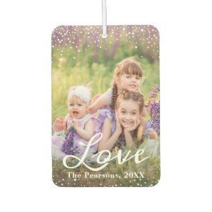 Moderne Personalisierte Liebe Ihre Familie 2 Fotos Autolufterfrischer