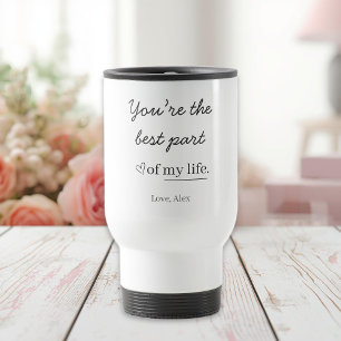 Moderne Personalisierte Liebeszitat-Reisetasse Reisebecher