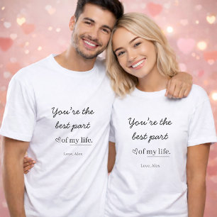 Moderne Personalisierte Liebeszitat T-Shirt