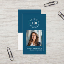 Moderne Personalisierte Logo-Foto-Visitenkarte