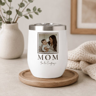 Moderne personalisierte Mama-Foto-Weintasse
