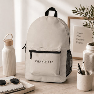 Moderne personalisierte minimalistische Namens-Ruc Bedruckter Rucksack