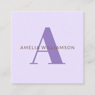 Moderne Personalisierte Monogram Square Business C Quadratische Visitenkarte